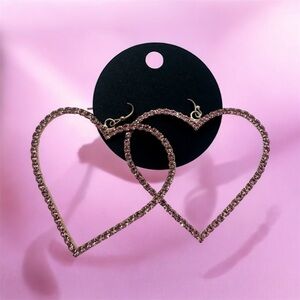 Elegant Heart-Shaped Gold Earrings